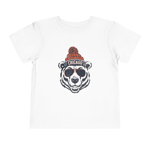 Chicago Bear Toddler Tee — Cool Beanie Bear Kids Shirt